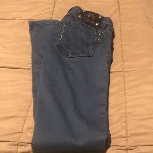 FINAL PRICE! Miss Me Dark Teal Skinny Jeans